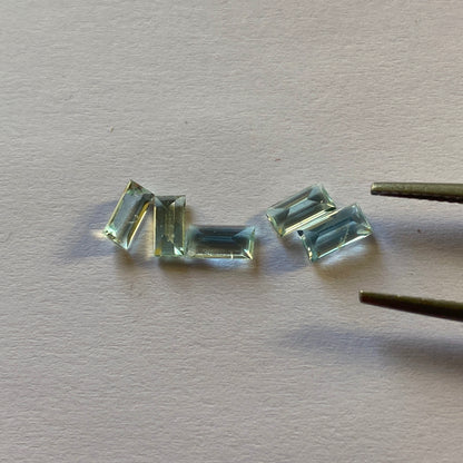 AQUAMARINE BERYL GEMSTONES x 5 - LUNDAZI, ZAMBIA TOTAL 1.79Ct. MFG2185