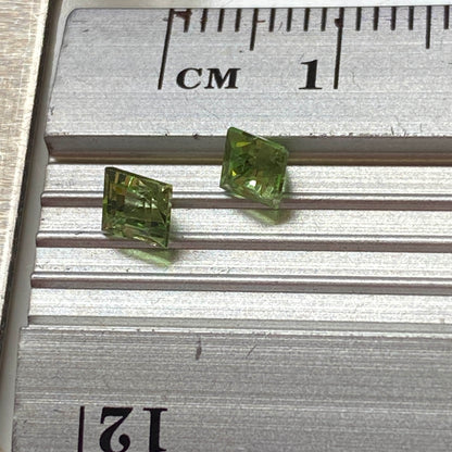 TSAVORITE NATURAL GEMSTONES x 2 - MERALANI HILLS, TANZANIA 0.87Ct. MFG1886