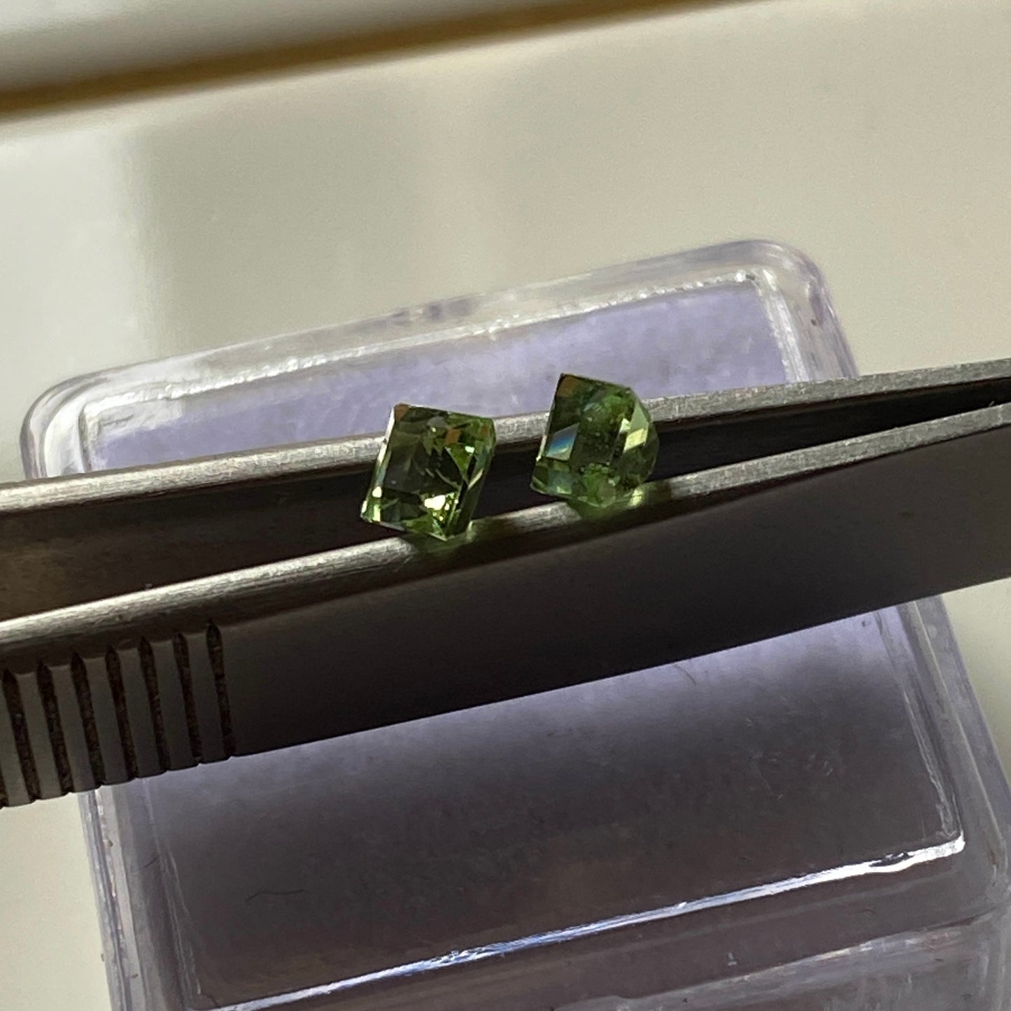 TSAVORITE NATURAL GEMSTONES x 2 - MERALANI HILLS, TANZANIA 0.87Ct. MFG1886