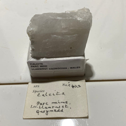 CALCITE : PARC MINE, LLANWRST,SNOWDONIA, WALES. 31g MF4625