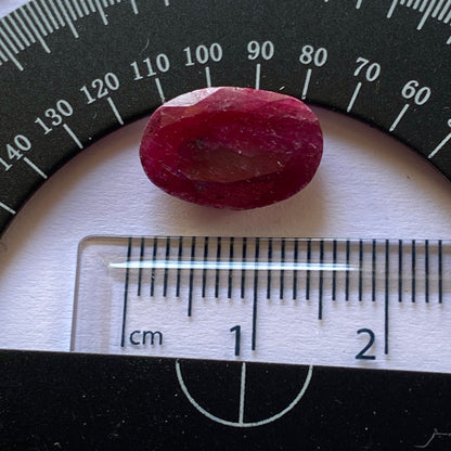 RUBY CORUNDUM GEMSTONE - HUNZA, GILGIT-BALTISTAN, PAKISTAN 6.30Ct MFG72