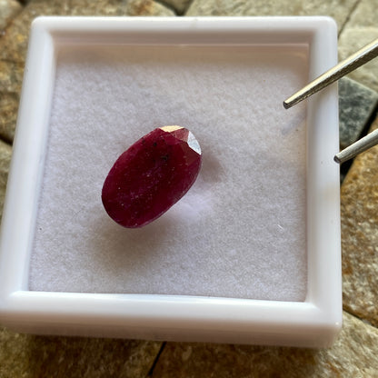 RUBY CORUNDUM GEMSTONE - HUNZA, GILGIT-BALTISTAN, PAKISTAN 6.30Ct MFG72