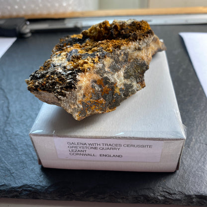 GALENA WITH MINOR CERUSSITE GREYSTONE QUARRY, CORNWALL 182g MF1432