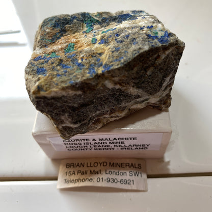 AZURITE &amp; MALACHITE MATRICE 0N D'IRLANDE 84g MF127