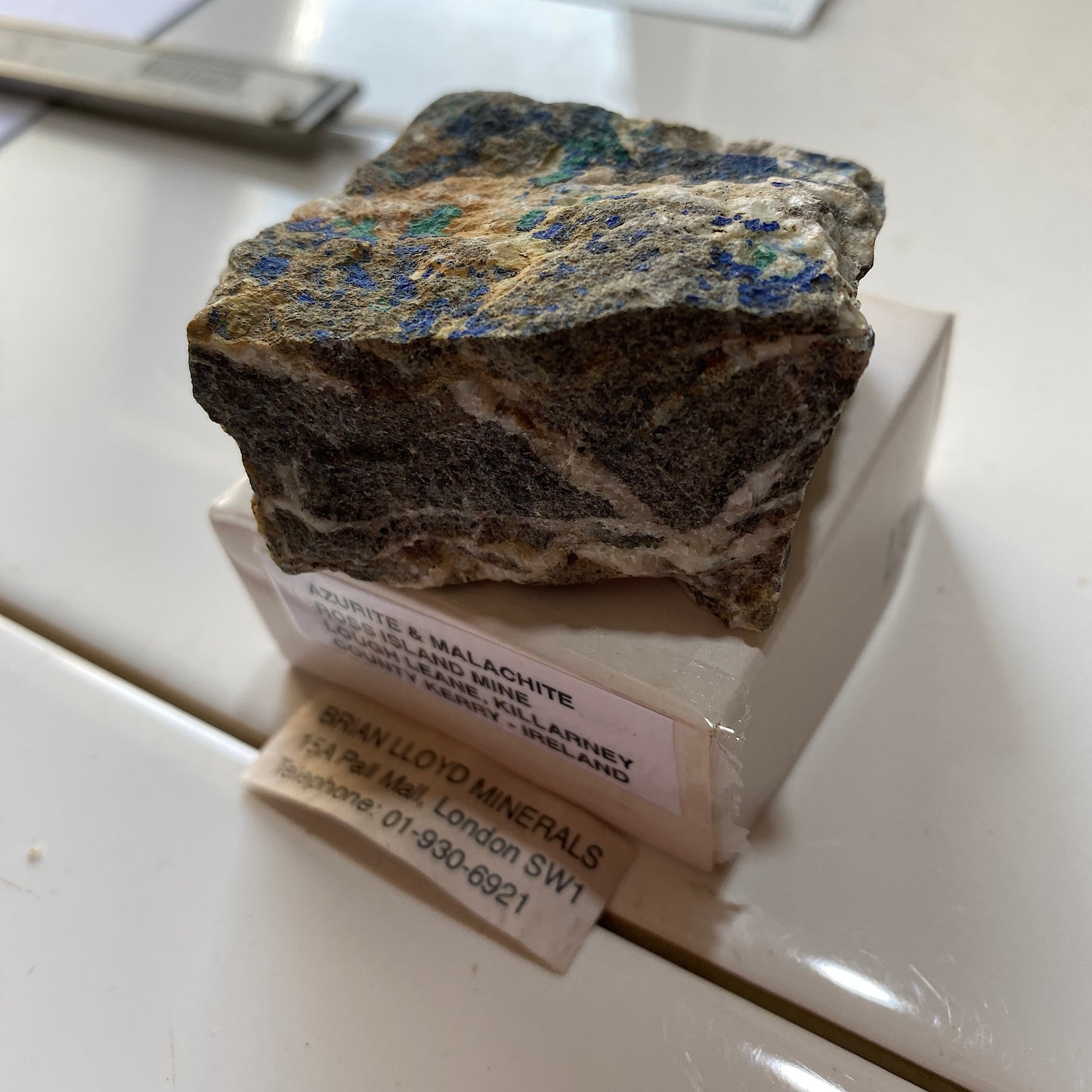 AZURITE &amp; MALACHITE MATRICE 0N D'IRLANDE 84g MF127