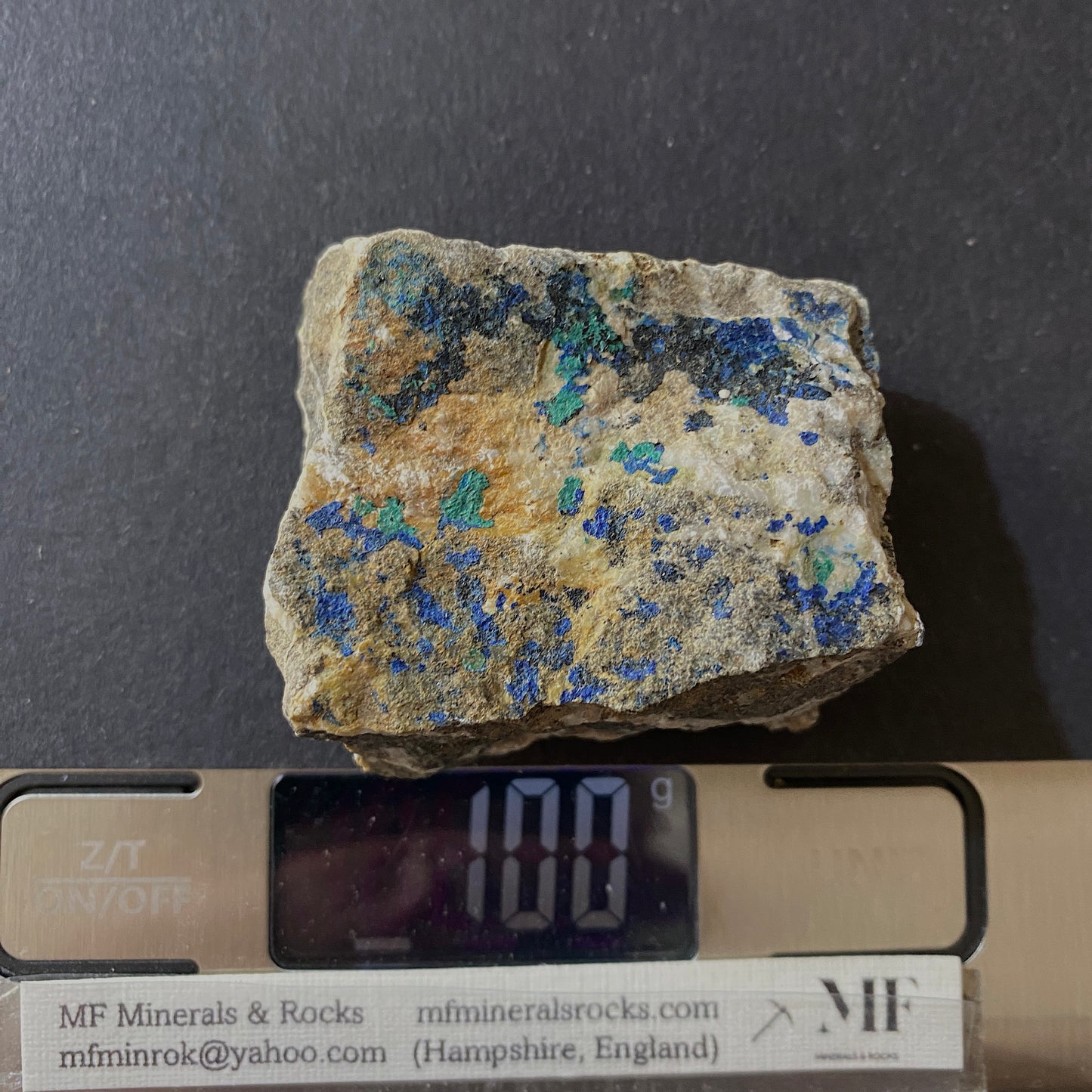 AZURITE &amp; MALACHITE MATRICE 0N D'IRLANDE 84g MF127