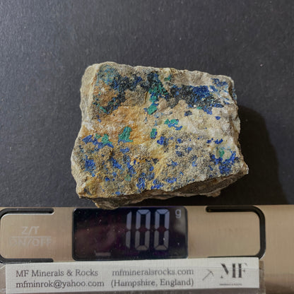 AZURITE &amp; MALACHITE MATRICE 0N D'IRLANDE 84g MF127