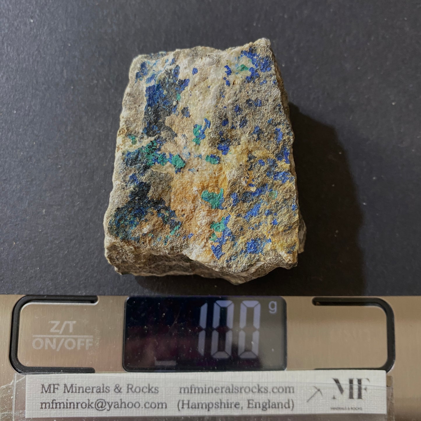 AZURITE &amp; MALACHITE MATRICE 0N D'IRLANDE 84g MF127