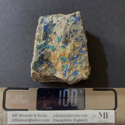 AZURITE &amp; MALACHITE MATRICE 0N D'IRLANDE 84g MF127