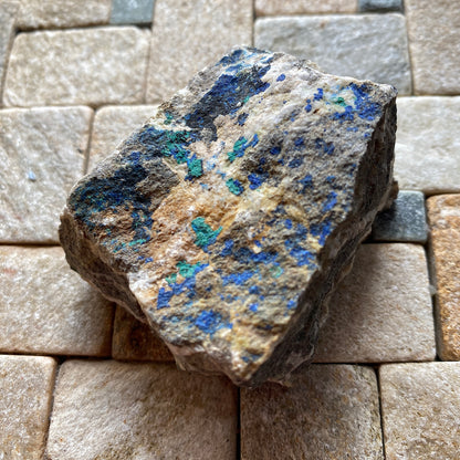 AZURITE &amp; MALACHITE MATRICE 0N D'IRLANDE 84g MF127