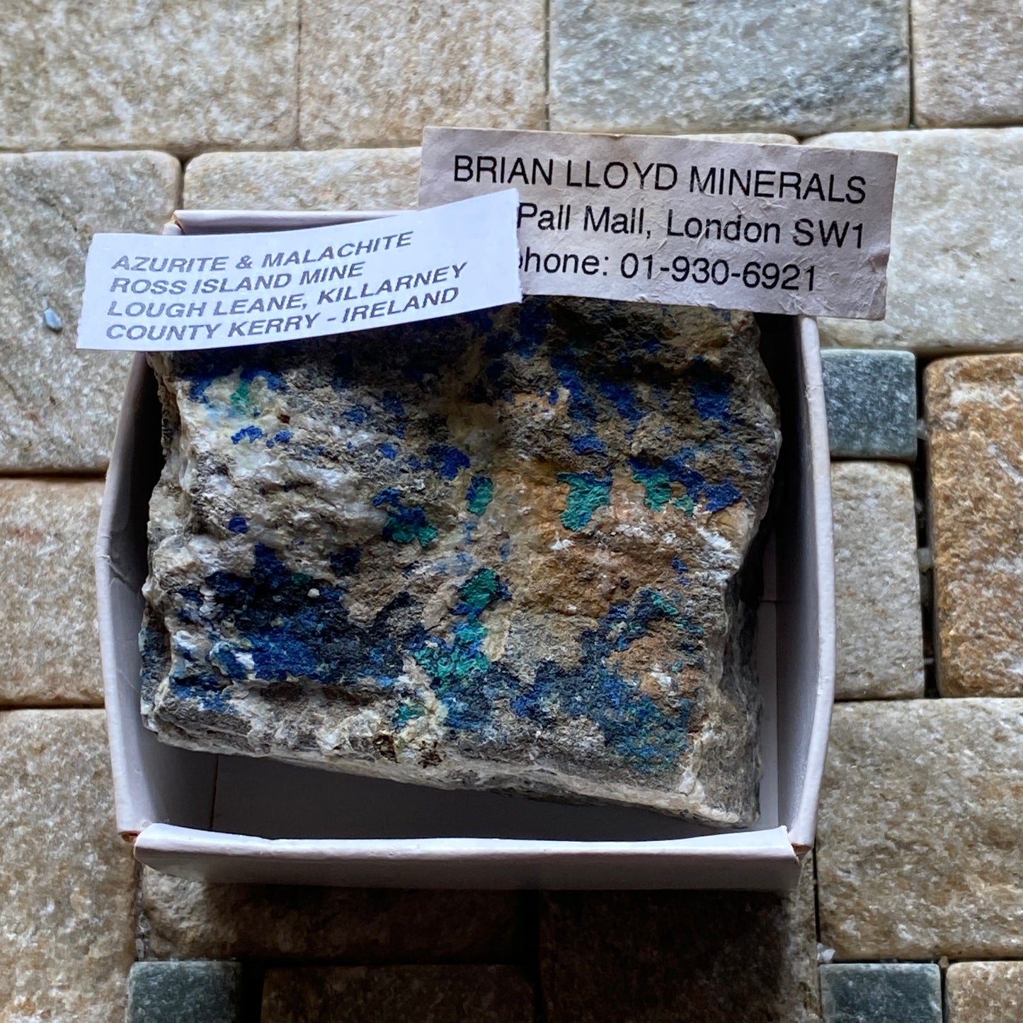 AZURITE &amp; MALACHITE MATRICE 0N D'IRLANDE 84g MF127