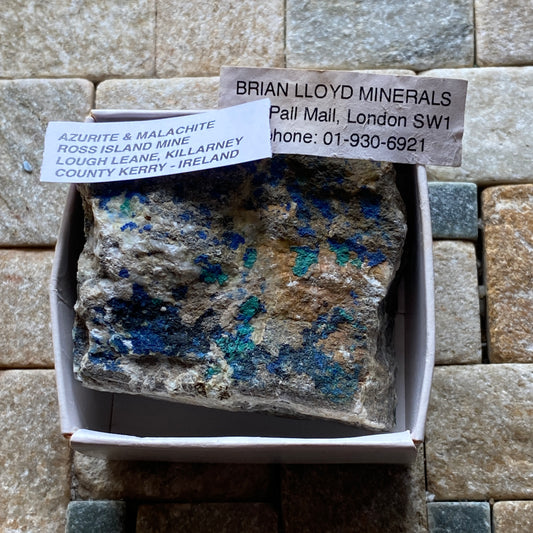 AZURITE &amp; MALACHITE MATRICE 0N D'IRLANDE 84g MF127