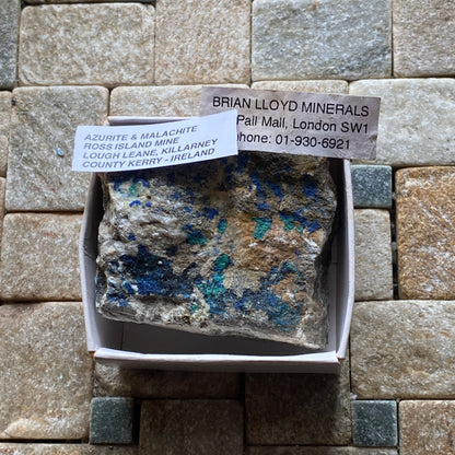 AZURITE &amp; MALACHITE MATRICE 0N D'IRLANDE 84g MF127