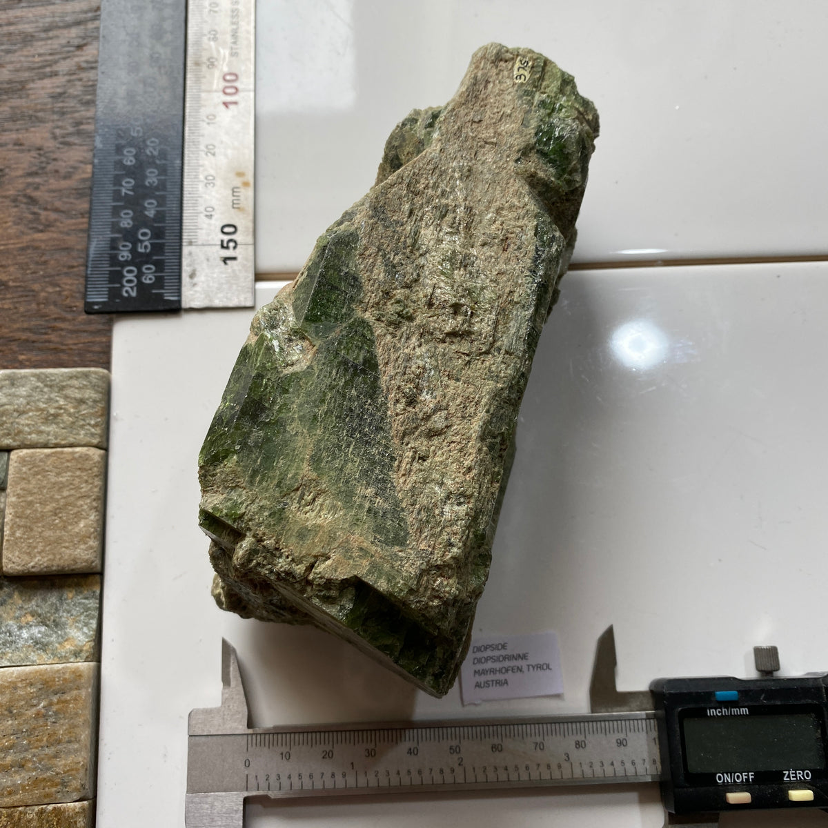DIOPSIDE LARGE SPECIMEN FROM DIOPSIDRINNE, AUSTRIA  1173g. MF5323