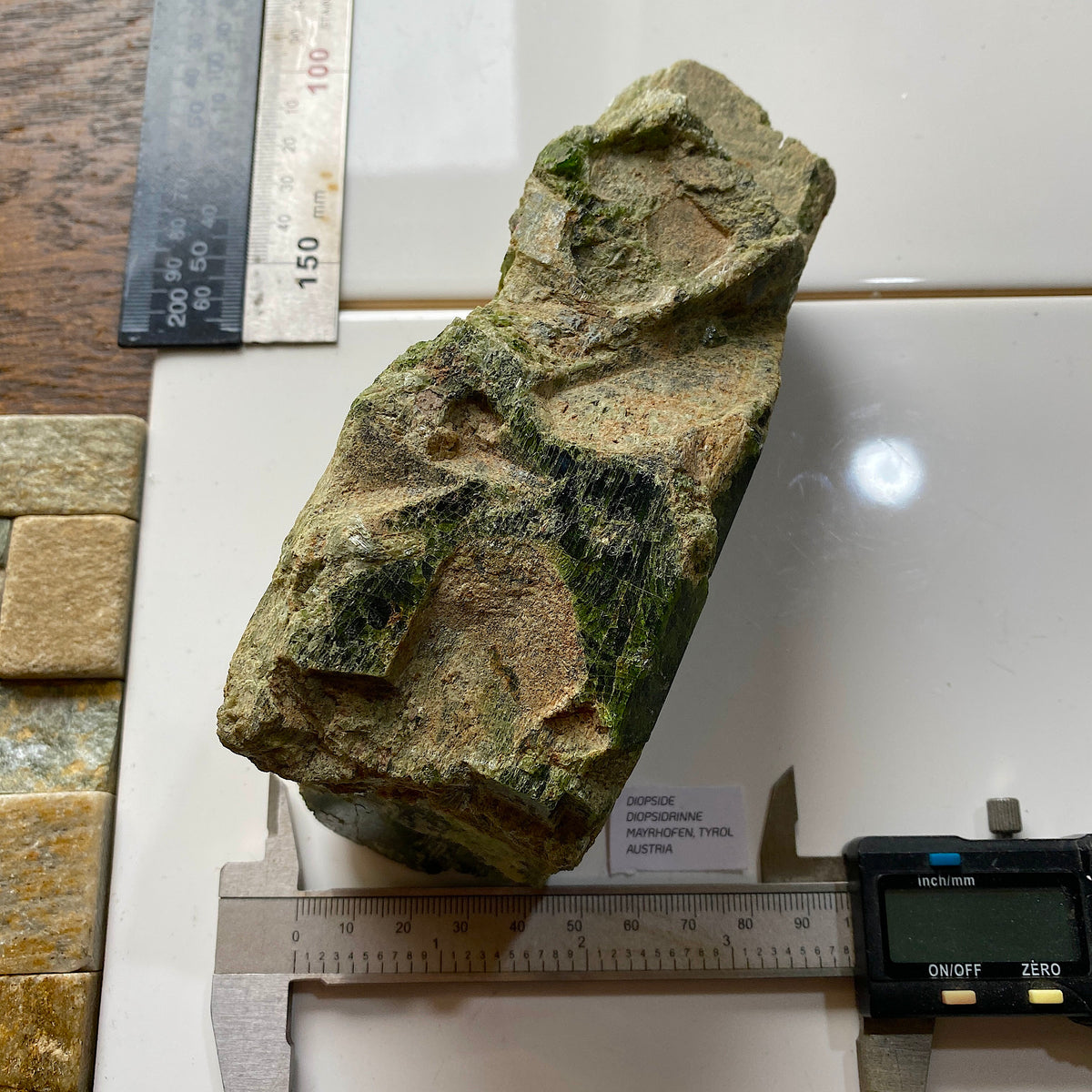 DIOPSIDE LARGE SPECIMEN FROM DIOPSIDRINNE, AUSTRIA  1173g. MF5323