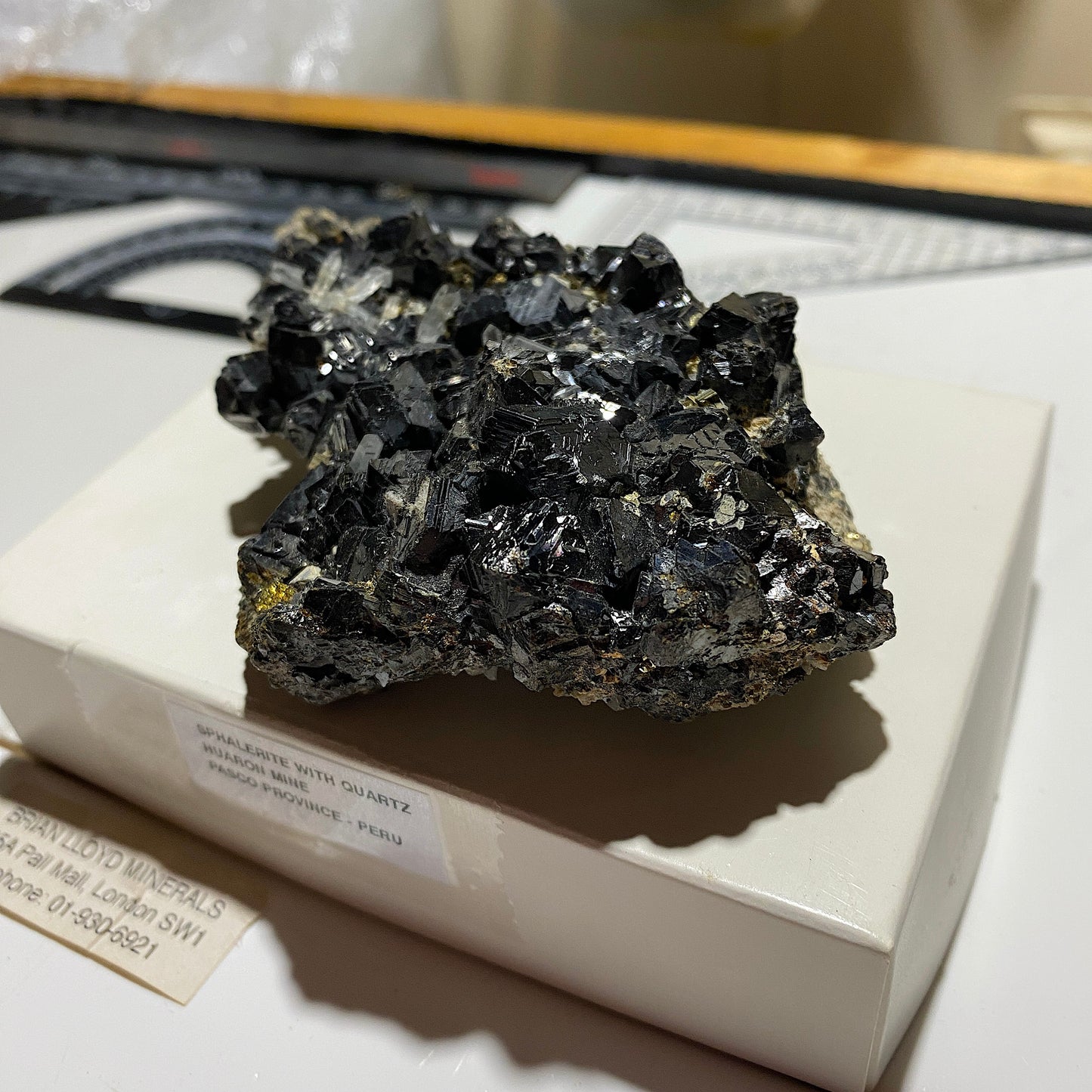 SPHALERITE/PYRITE/QUARTZ : HUARON MINE, HUAYLLAY DISTRICT, PASCO PROVINCE, PERU