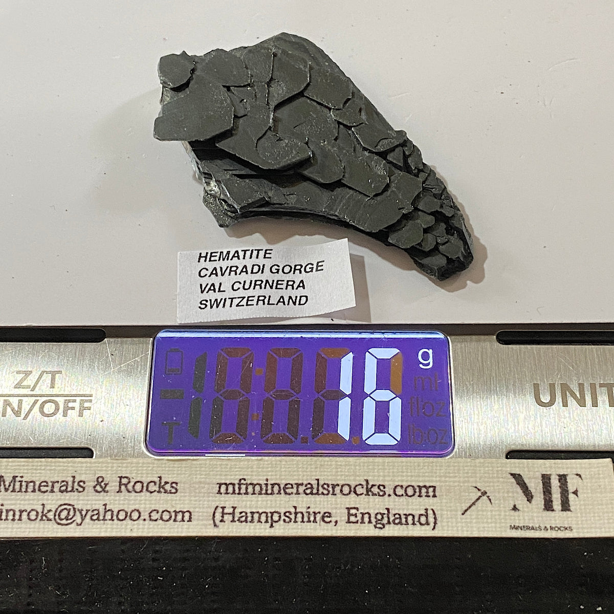 HEMATITE EXQUISITE SPECIMEN FROM CAVRADI GORHE, SWITZERLAND 16g MF5334