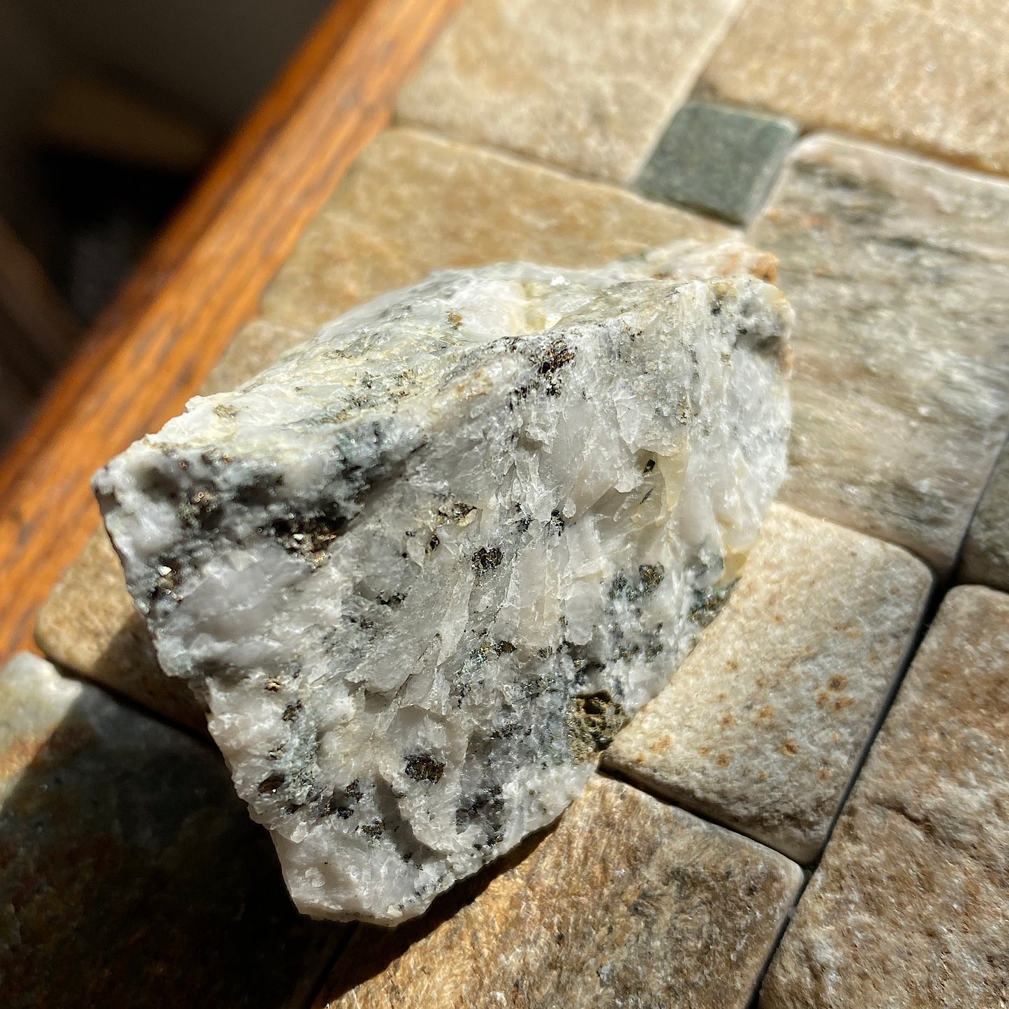 ARSENOPYRITE ON QUARTZ - LEVANT MINE, ST JUST, CORNWALL 43g MF292