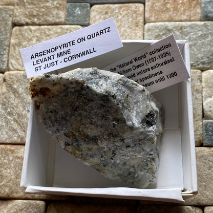ARSENOPYRITE ON QUARTZ - LEVANT MINE, ST JUST, CORNWALL 43g MF292