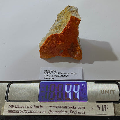 REALGAR : MOUNT WASHINGTON MINE, VANCOUVER ISLAND, CANADA 44g MF5338