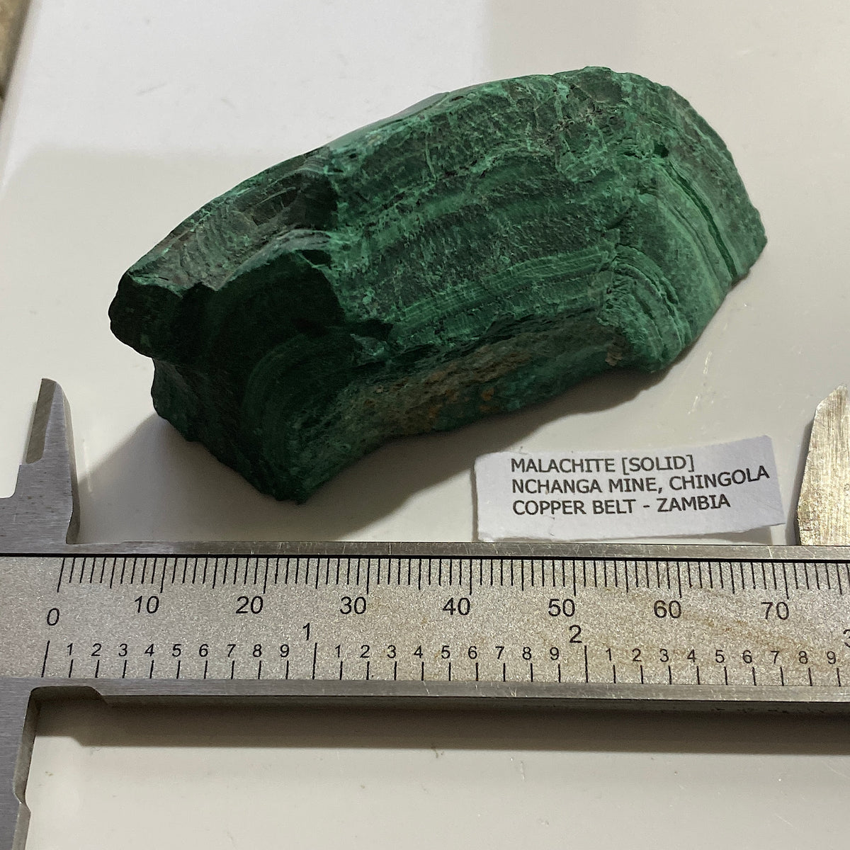 SOLID MALACHITE : CHINGOLA MINING DISTRICT, COPPER BELT, ZAMBIA. 127g MF5325