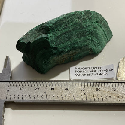 SOLID MALACHITE : CHINGOLA MINING DISTRICT, COPPER BELT, ZAMBIA. 127g MF5325