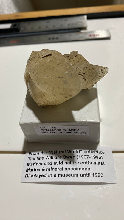 CALCITE FROM TON MAWR QUARRY, PENTYRCH, WALES  68g MF5236