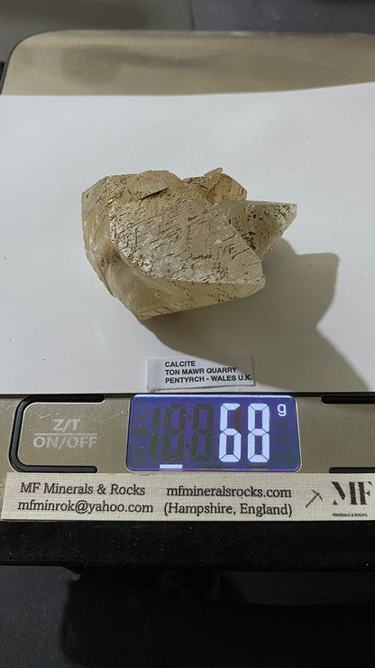 CALCITE FROM TON MAWR QUARRY, PENTYRCH, WALES  68g MF5236