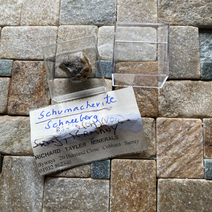 SCHUMACHERITE ON MATRIX - PUCHER SHAFT, WOLFGANGMABEN MINES, SAXONY GERMANY MF4247