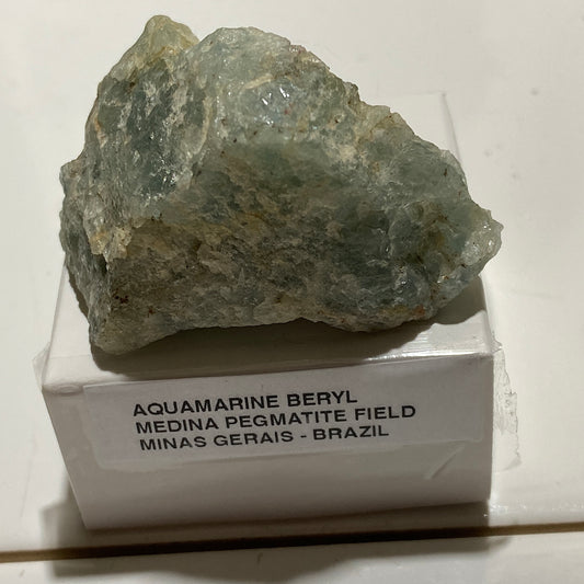AQUAMARINE BERYL : MEDINA PEGMATITE FIELD, MINAS GERAIS, BRAZIL 47g MF5337