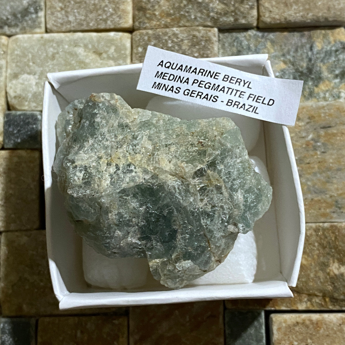 AQUAMARINE BERYL : MEDINA PEGMATITE FIELD, MINAS GERAIS, BRAZIL 47g MF5337