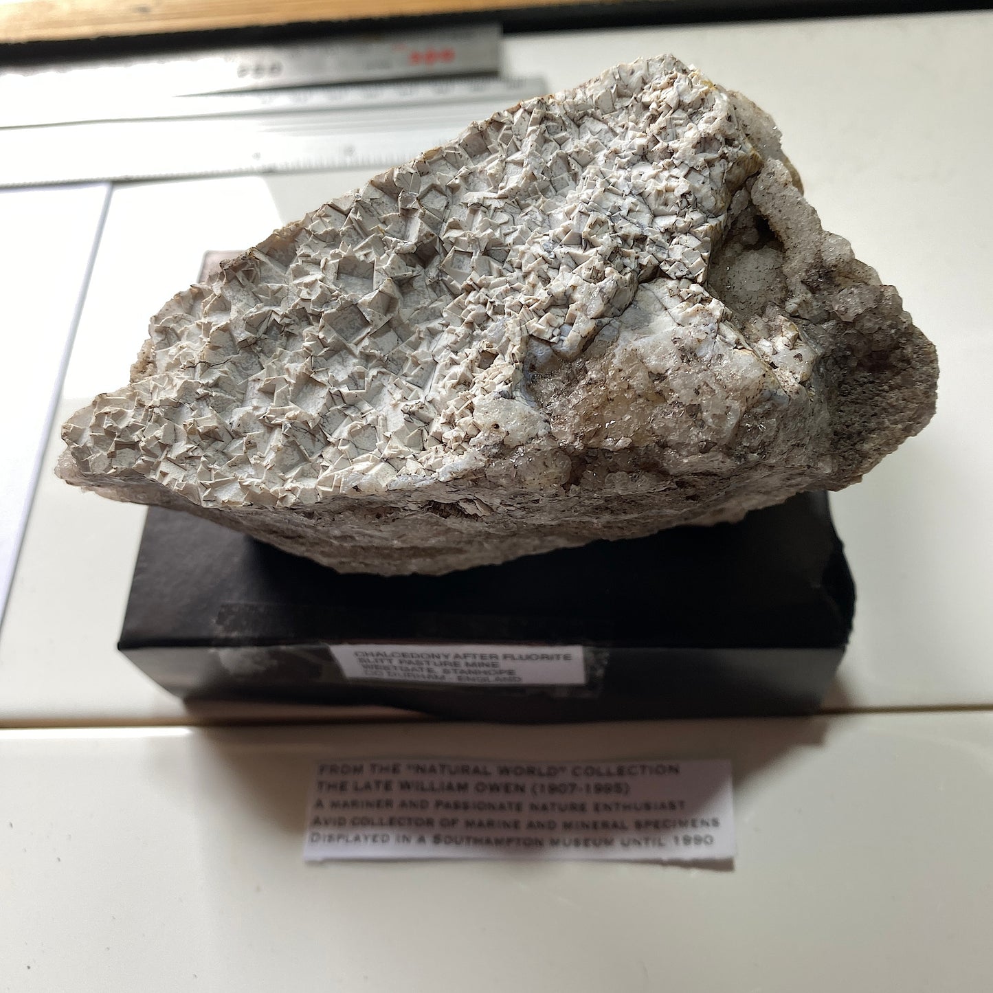 CHALCEDONY EPIMORPHS AFTER FLUORITE - SLITT PASTURE MINE, WESTGATE, CO DURHAM, ENGLAND 667g. MF4462