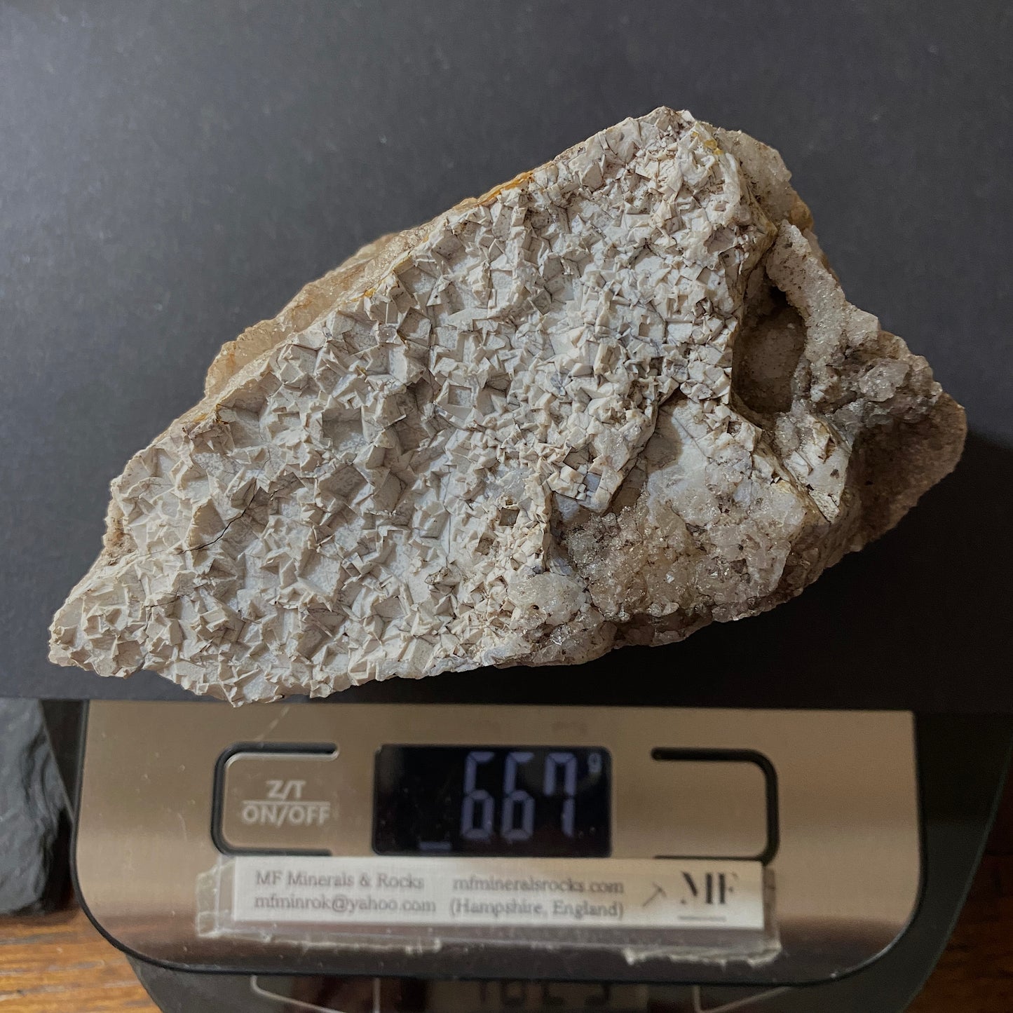 CHALCEDONY EPIMORPHS AFTER FLUORITE - SLITT PASTURE MINE, WESTGATE, CO DURHAM, ENGLAND 667g. MF4462