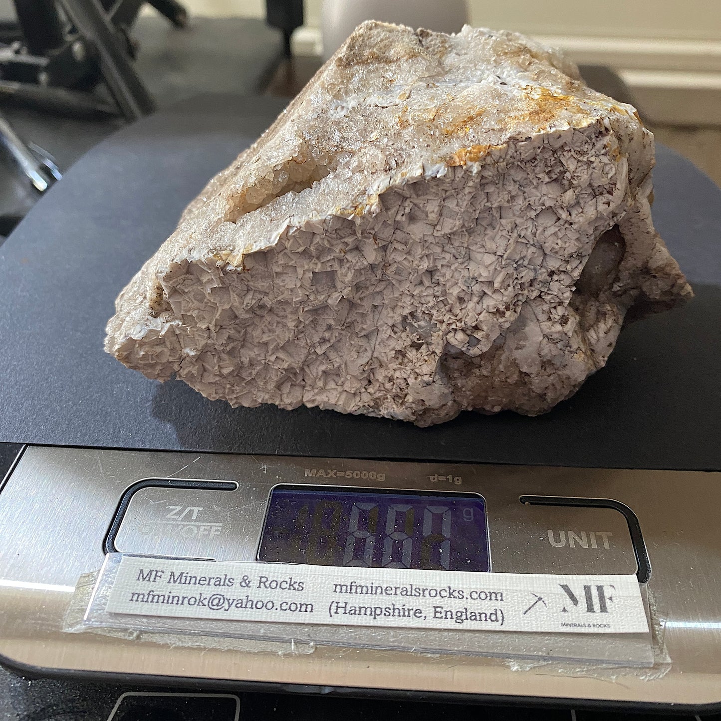 CHALCEDONY EPIMORPHS AFTER FLUORITE - SLITT PASTURE MINE, WESTGATE, CO DURHAM, ENGLAND 667g. MF4462