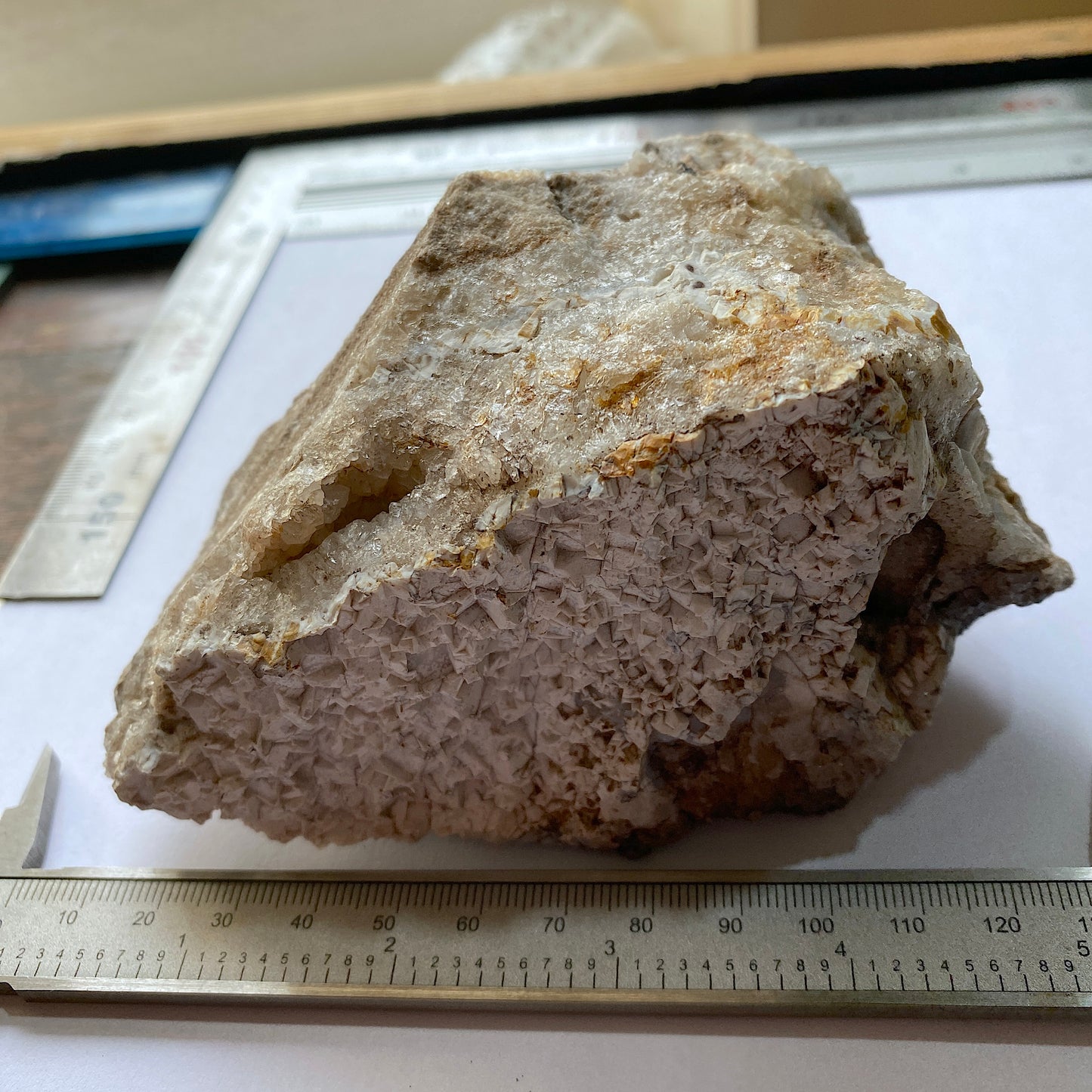 CHALCEDONY EPIMORPHS AFTER FLUORITE - SLITT PASTURE MINE, WESTGATE, CO DURHAM, ENGLAND 667g. MF4462