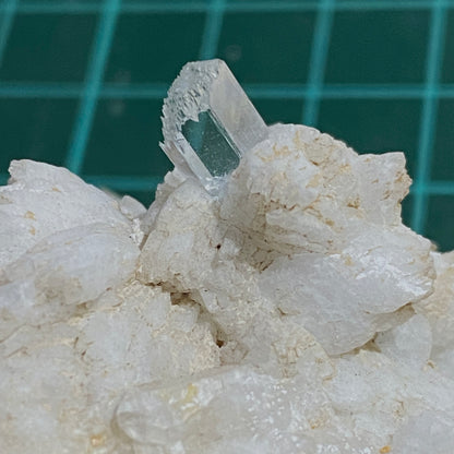 QUARTZ/AQUAMARINE BERYL IN ALBITE - SHENGUS, ROUNDU, PAKISTAN 118g MF4250