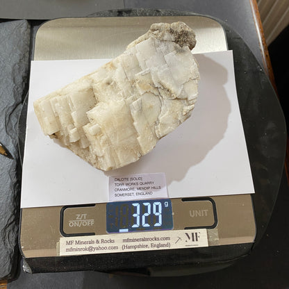 CALCITE : TORR WORKS QUARRY, CRANMORE, MENDIP, SOMERSET  329g MF5329