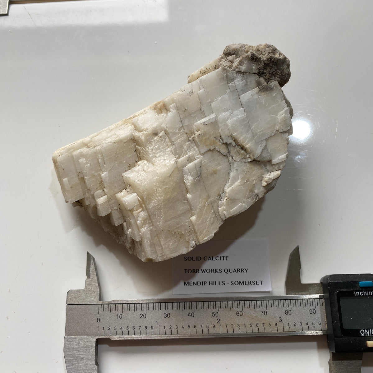 CALCITE : TORR WORKS QUARRY, CRANMORE, MENDIP, SOMERSET  329g MF5329