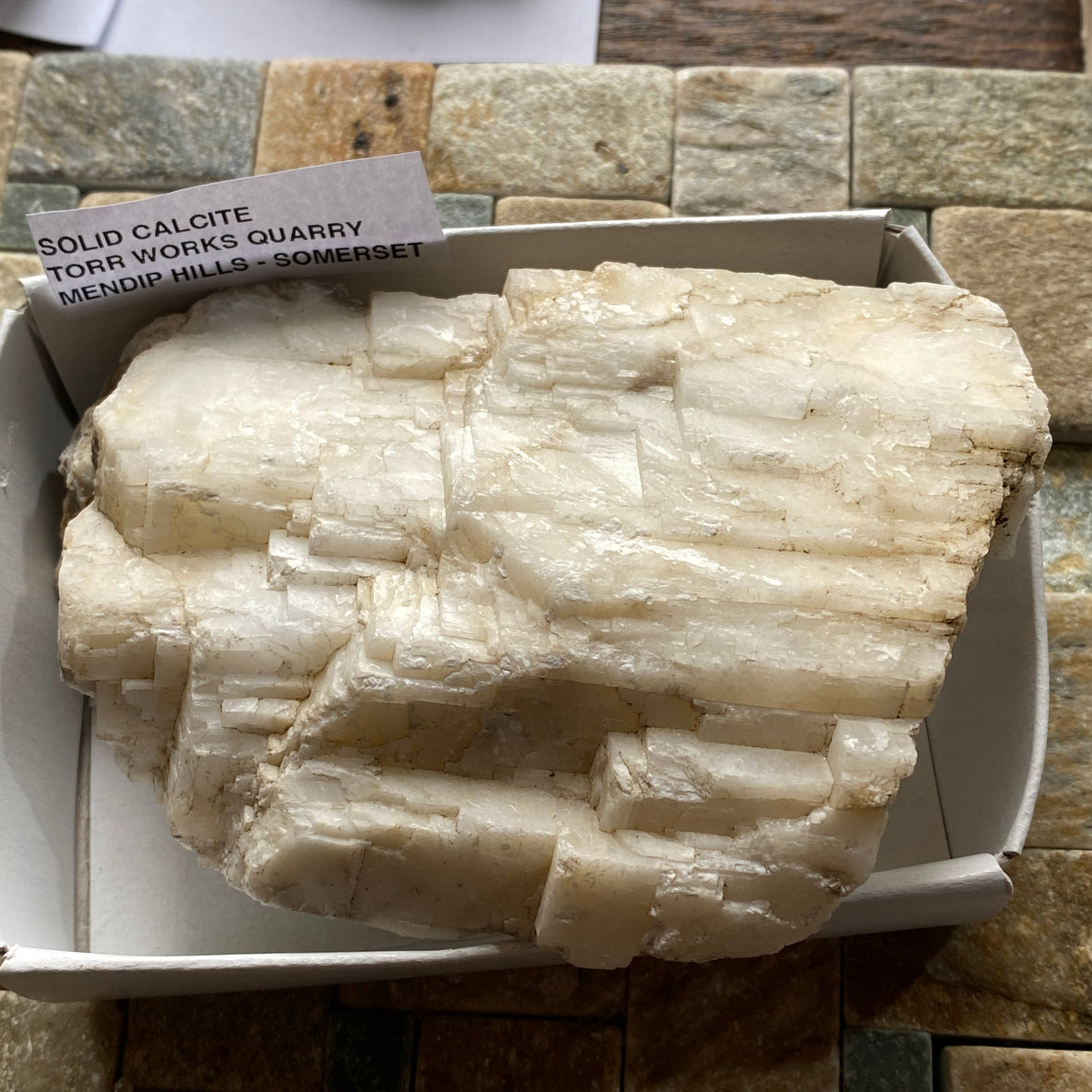 CALCITE : TORR WORKS QUARRY, CRANMORE, MENDIP, SOMERSET  329g MF5329