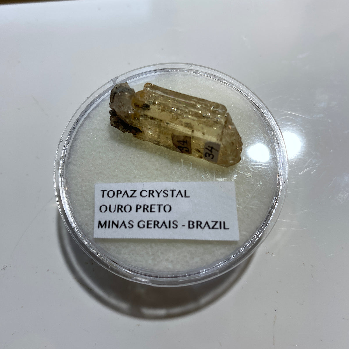 TOPAZ CRYSTAL : OURO PRETO, MINAS GERAIS, BRAZIL  21.30Ct. MF5343