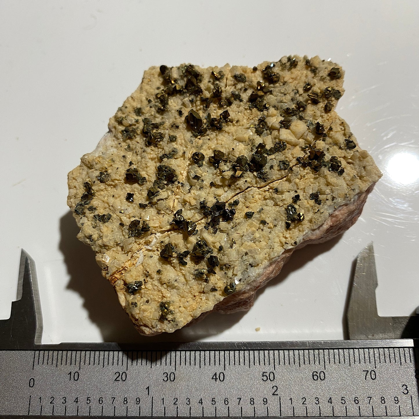 CHALCOPYRITE/DOLOMITE/BARYTES: DREISLER MINE, SAVERLAND, GERMANY. 143g MF4677