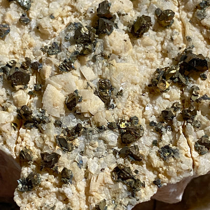 CHALCOPYRITE/DOLOMITE/BARYTES: DREISLER MINE, SAVERLAND, GERMANY. 143g MF4677