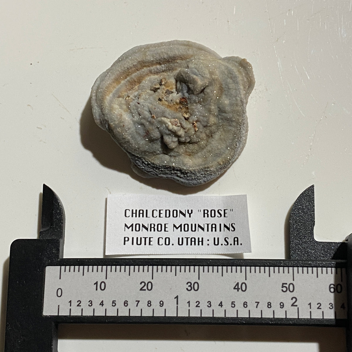 CHALCEDONY "ROSE" : MONROE MOUNTAINS, PIUTE COUNTY, UTAH, U.S.A.  11g. MF5344