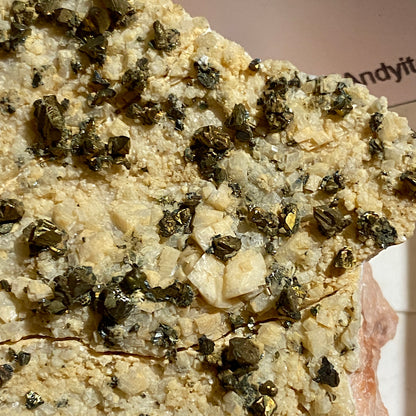 CHALCOPYRITE/DOLOMITE/BARYTES: DREISLER MINE, SAVERLAND, GERMANY. 143g MF4677