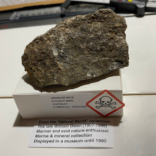 ARSENOPYRITE : POLDICE MINE, GWENNAP- CORNWALL  187g. MF5345