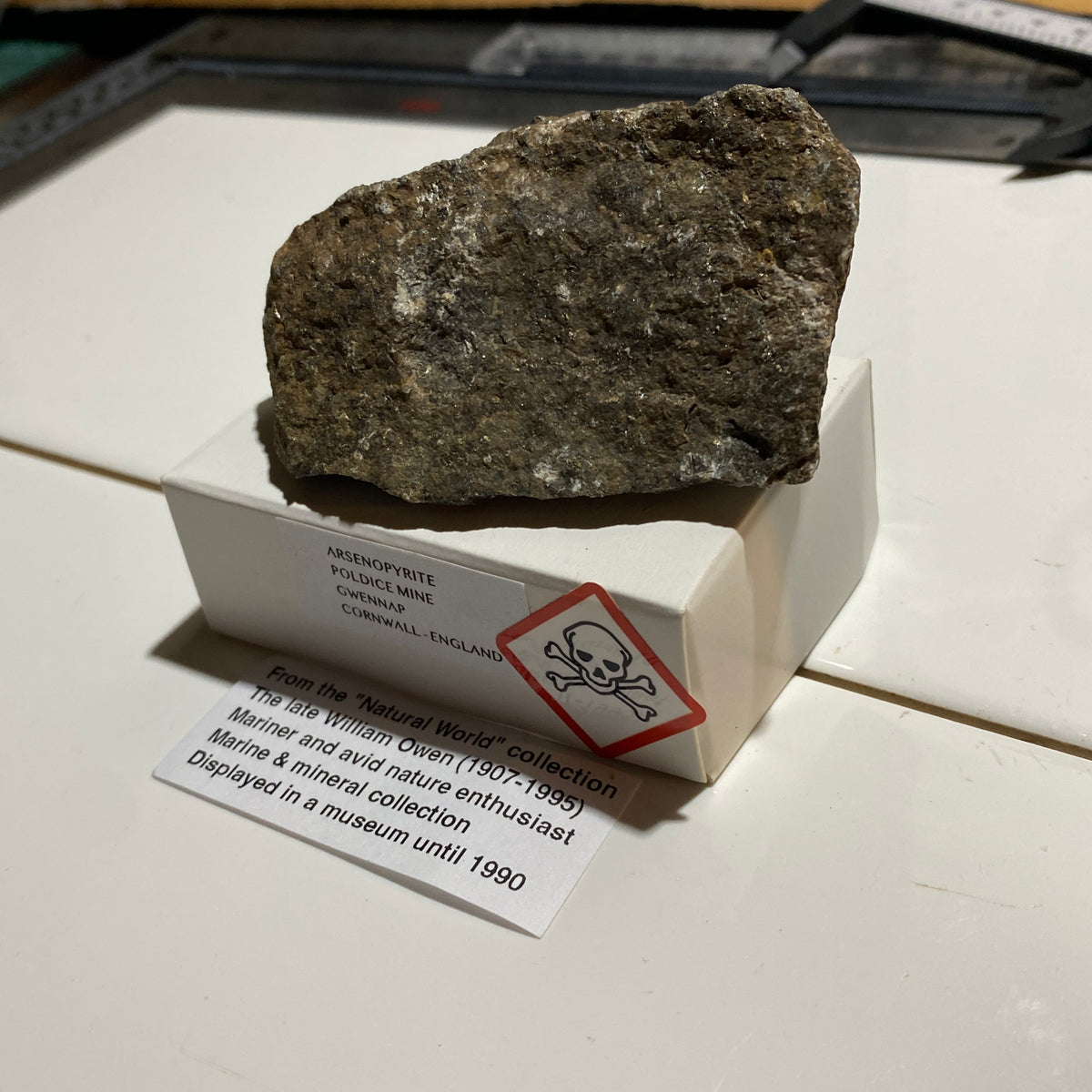 ARSENOPYRITE : POLDICE MINE, GWENNAP- CORNWALL  187g. MF5345