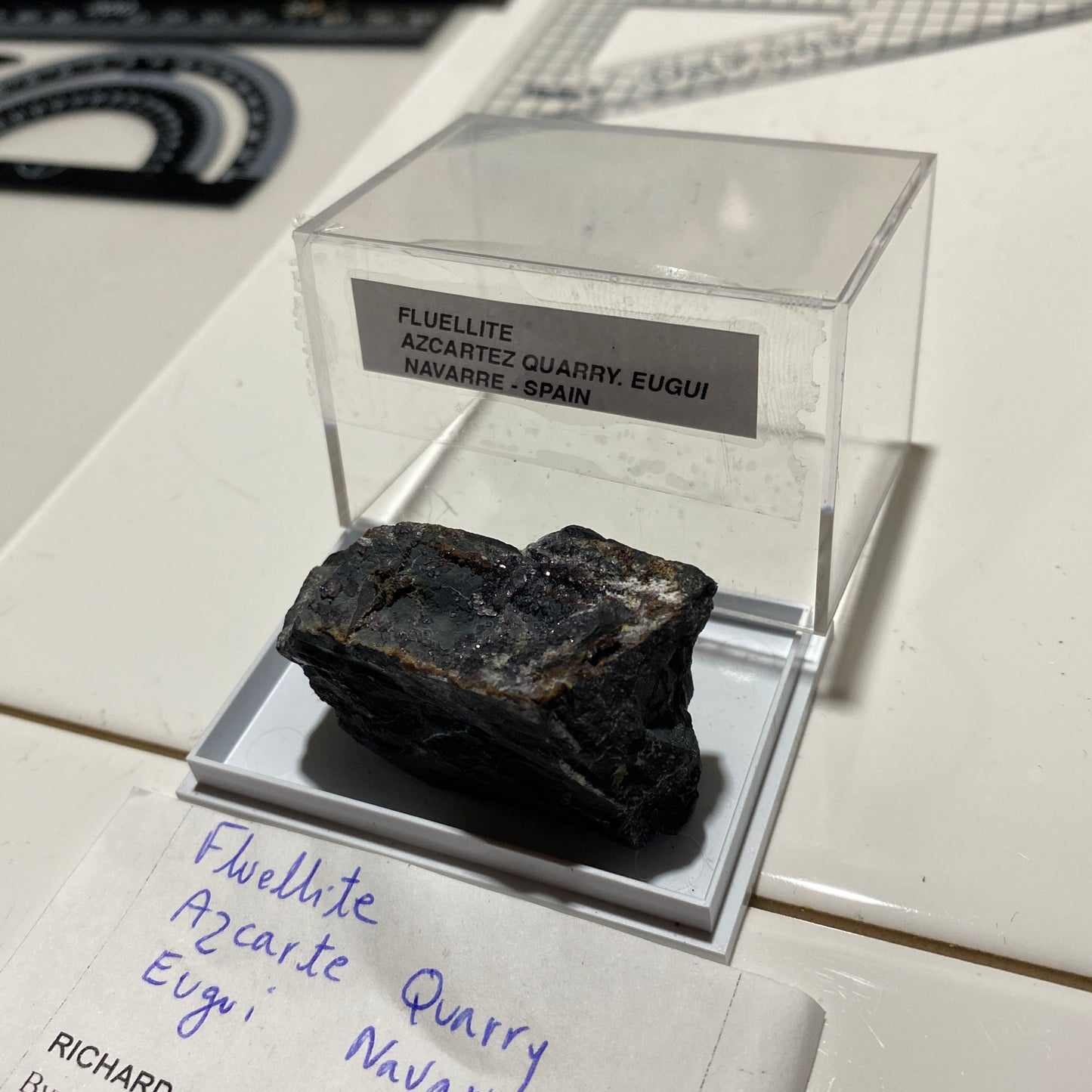 FLUELLITE/METAVARISCITE ON MATRIX : AZCARTE QUARRY, SPAIN 31g MF4684