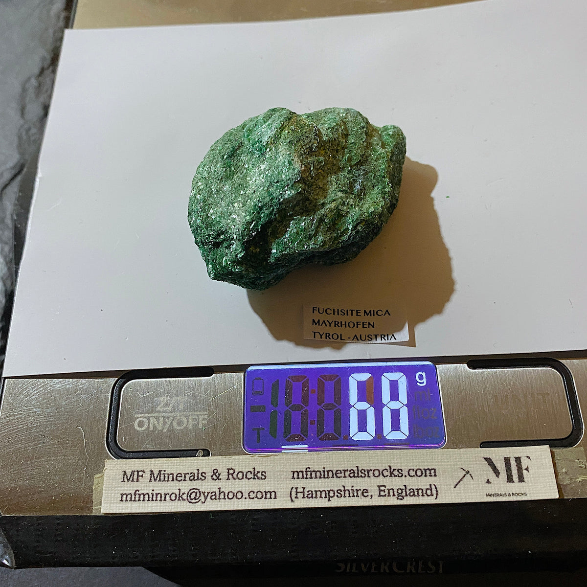 FUCHSITE MICA : MAYRHOFEN, TYROL, AUSTRIA. 68g. MF5346