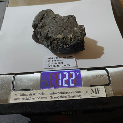 MAGNETITE "MASSIVE" : SAMPO MINE, OKAYAMA PREFECTURE, JAPAN  122g MF5347