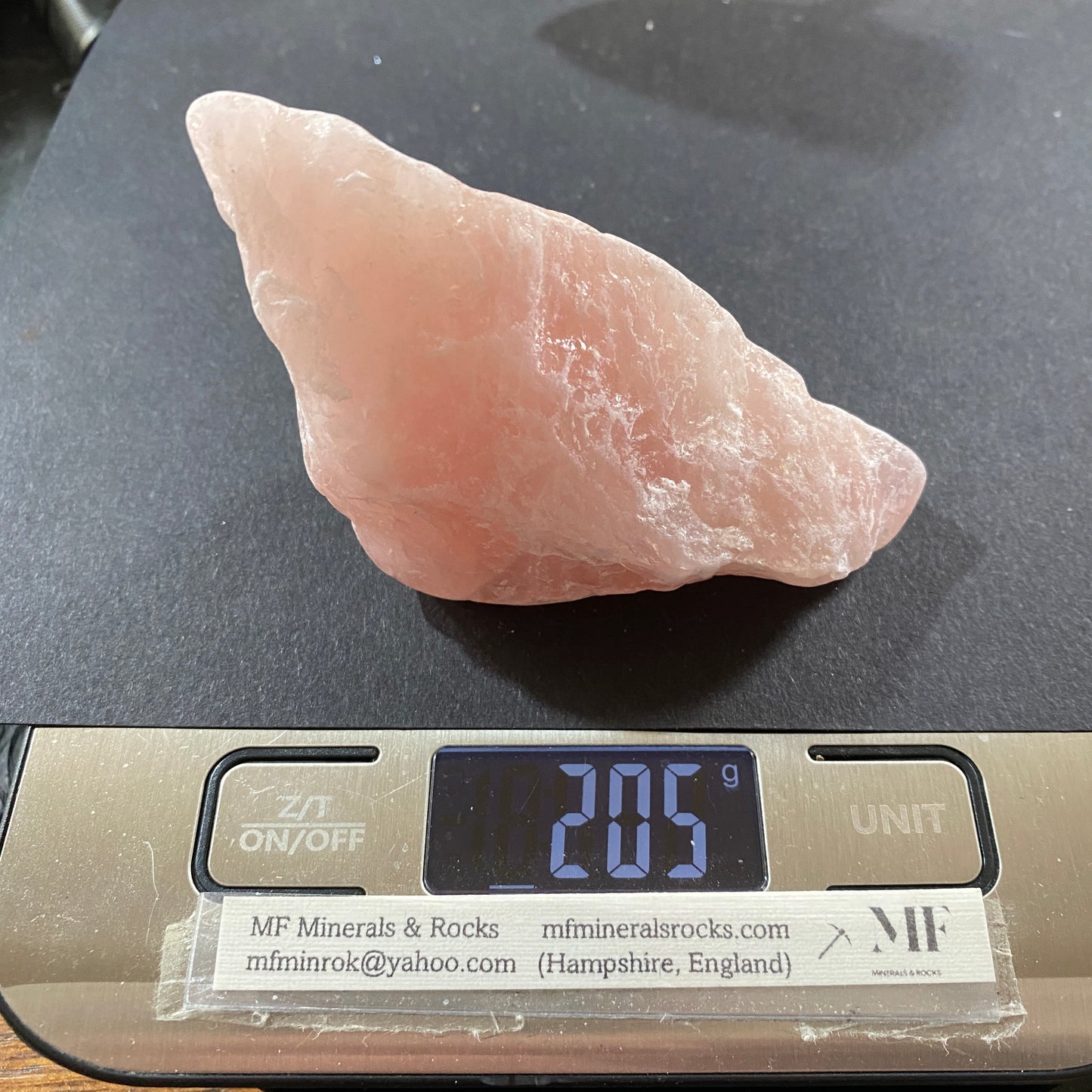ROSE QUARTZ -SAPULAIA DO NORTE, GALLELA, MINAS GERAIS, BRAZIL 204G MF4465